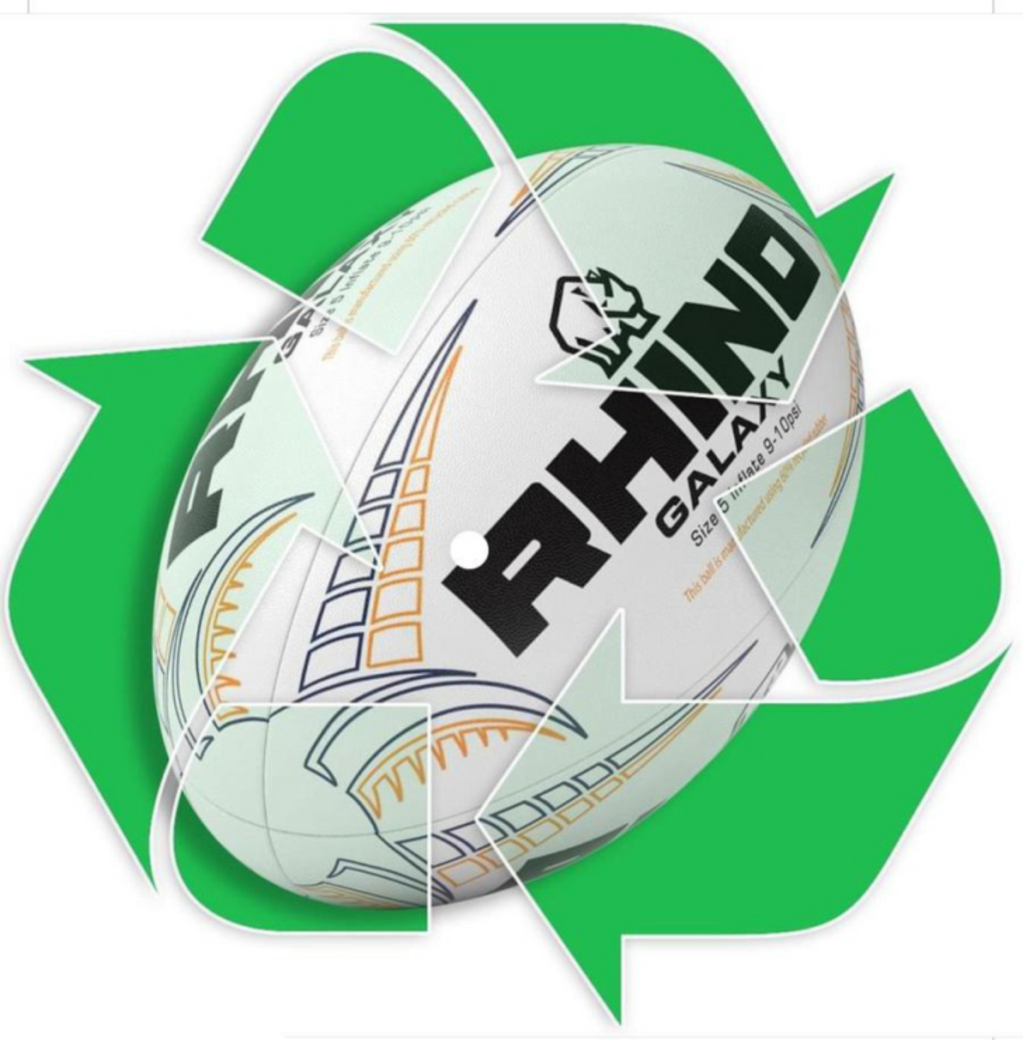Recycled Rubber Rugby Ball