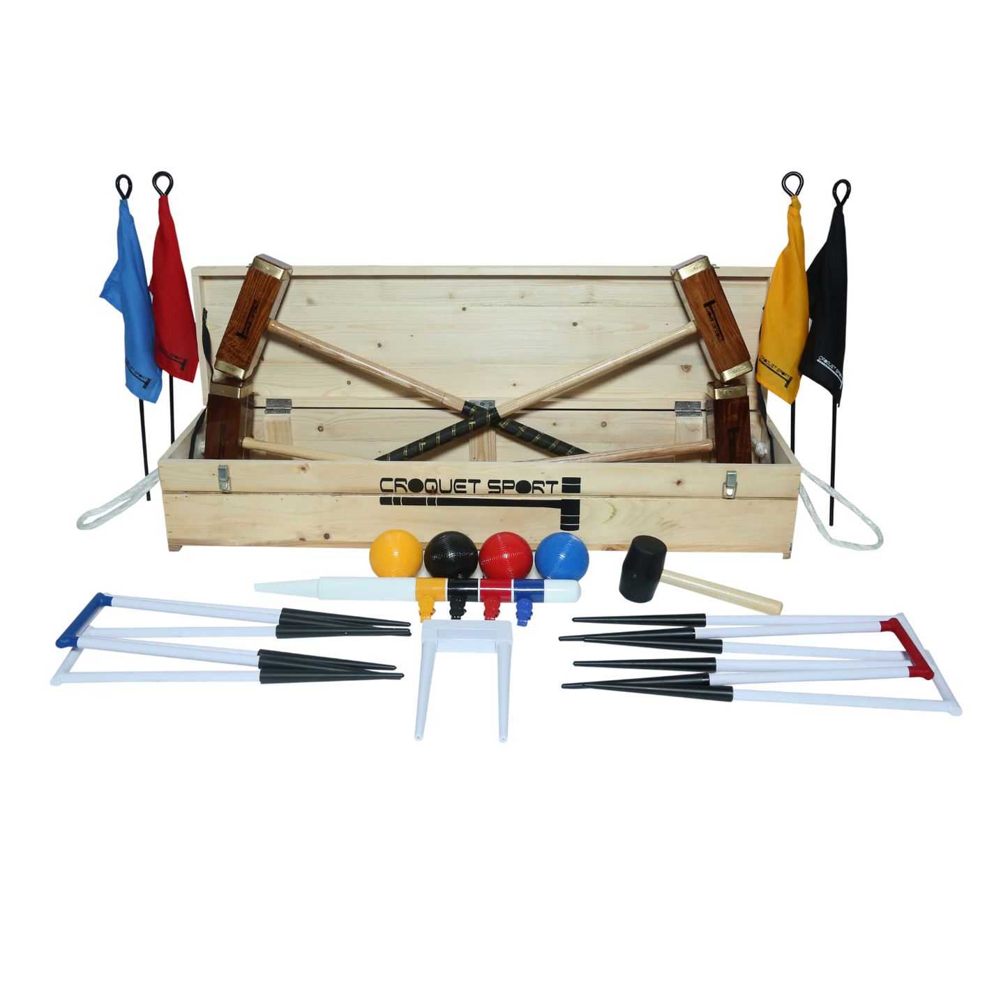 Hurlingham Croquet Set- 4 Player in wooden box (SS014-B)