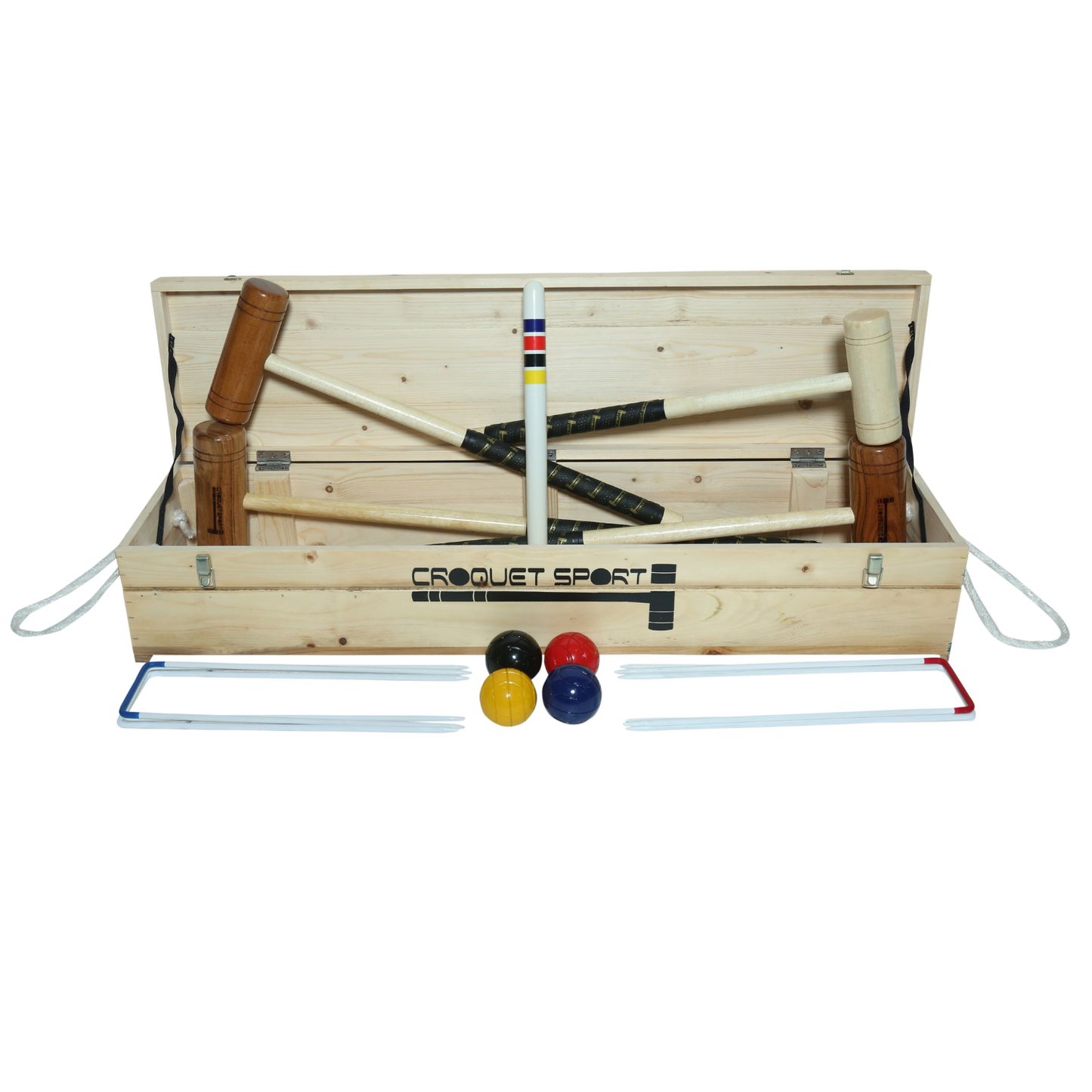 Family Croquet Set- 4 Player in wooden box