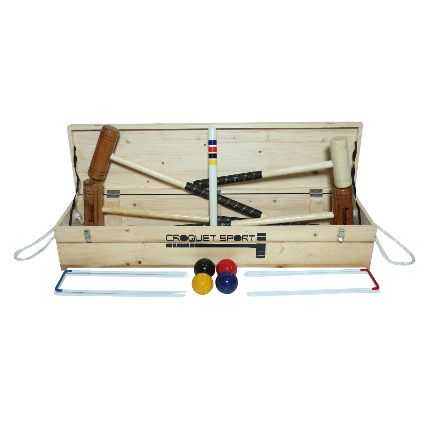 Family Croquet Set- 4 Player in wooden box (SS002-B)