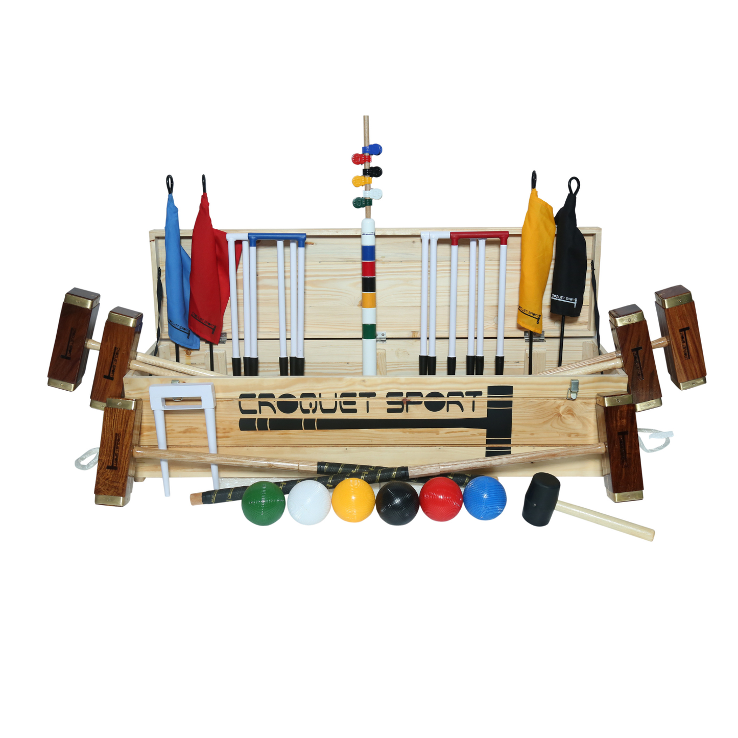 Hurlingham Croquet Set- 6 Player in wooden box (SS015-B)