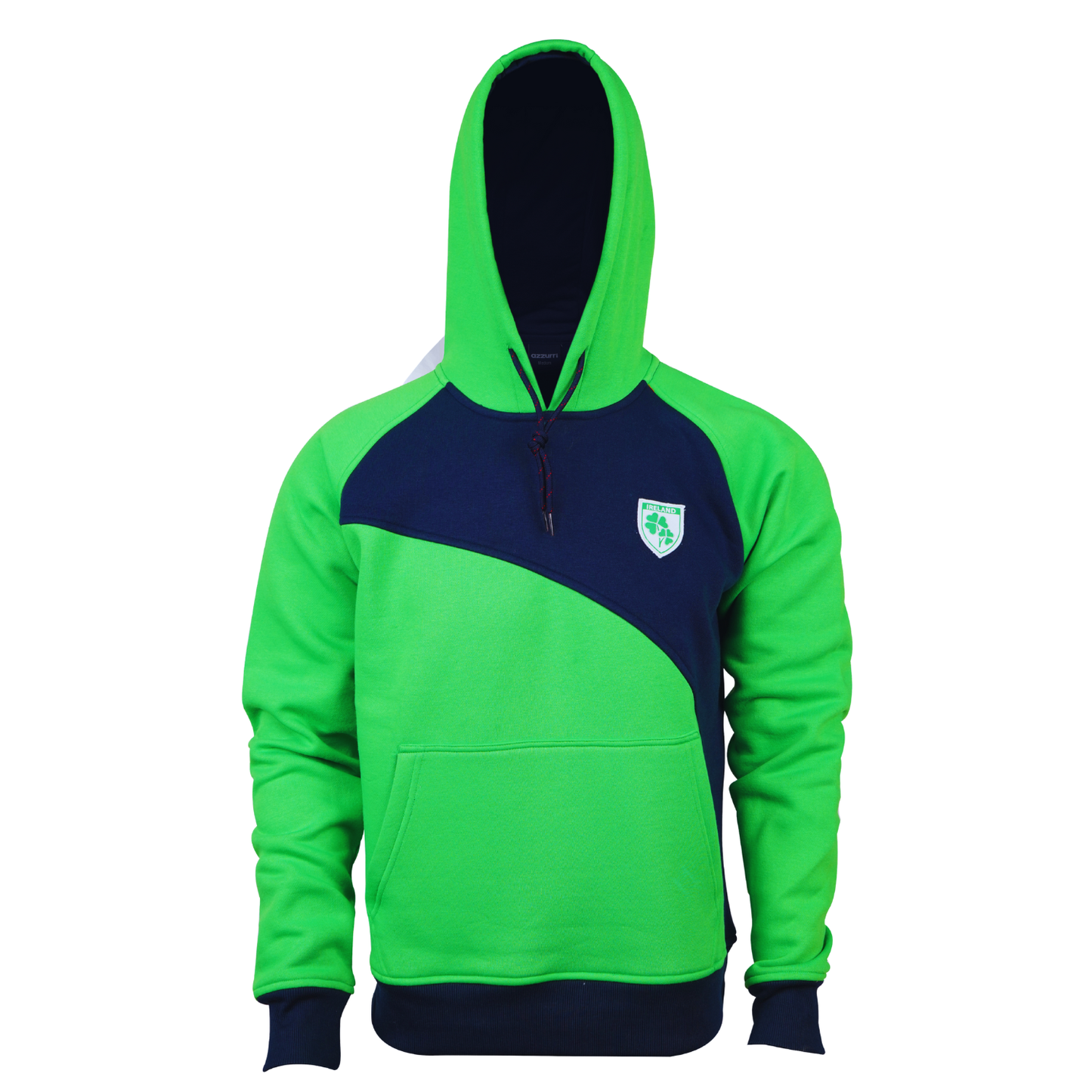 Men Hoodie (Green-Navy Blue)