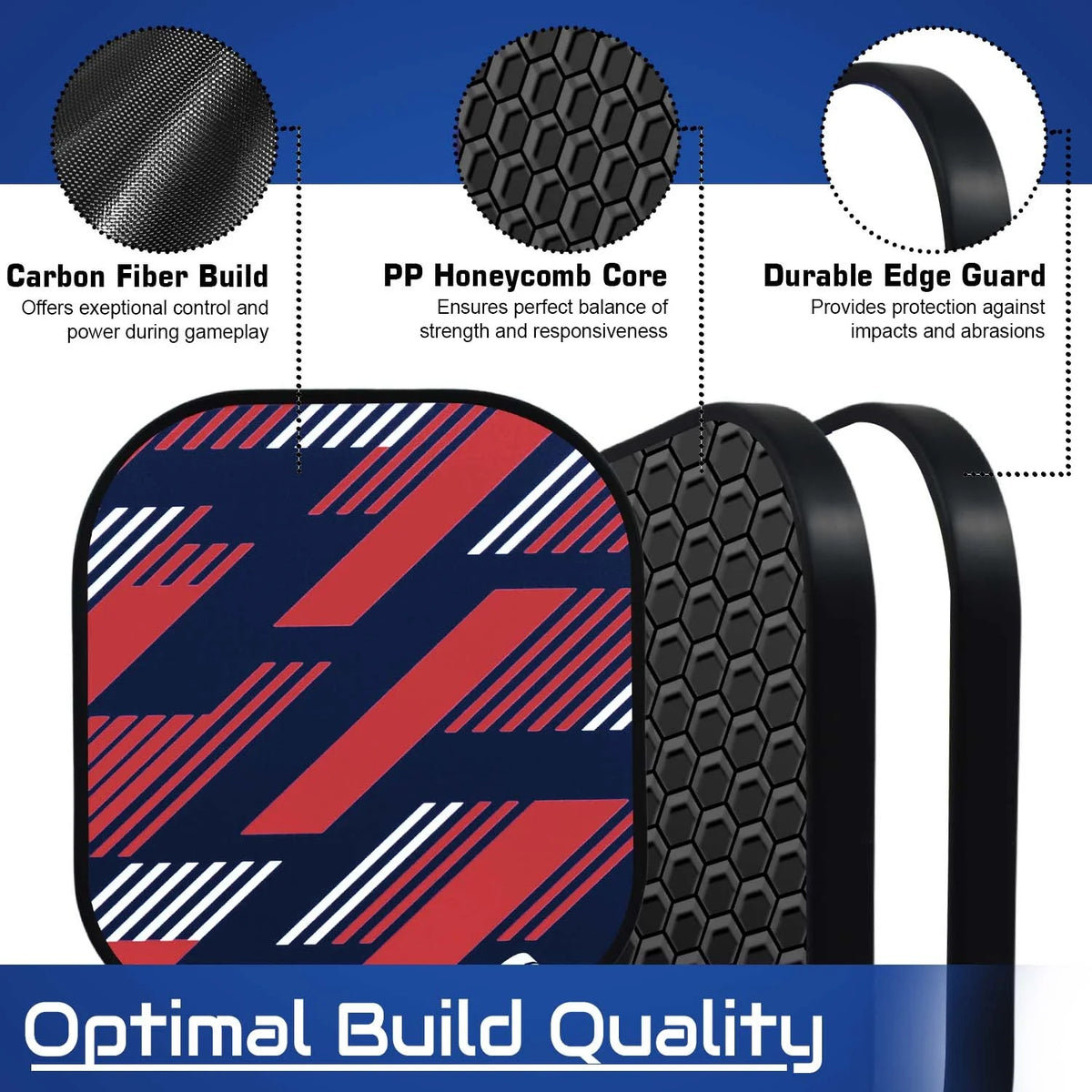 Carbon fiber pickleball paddle