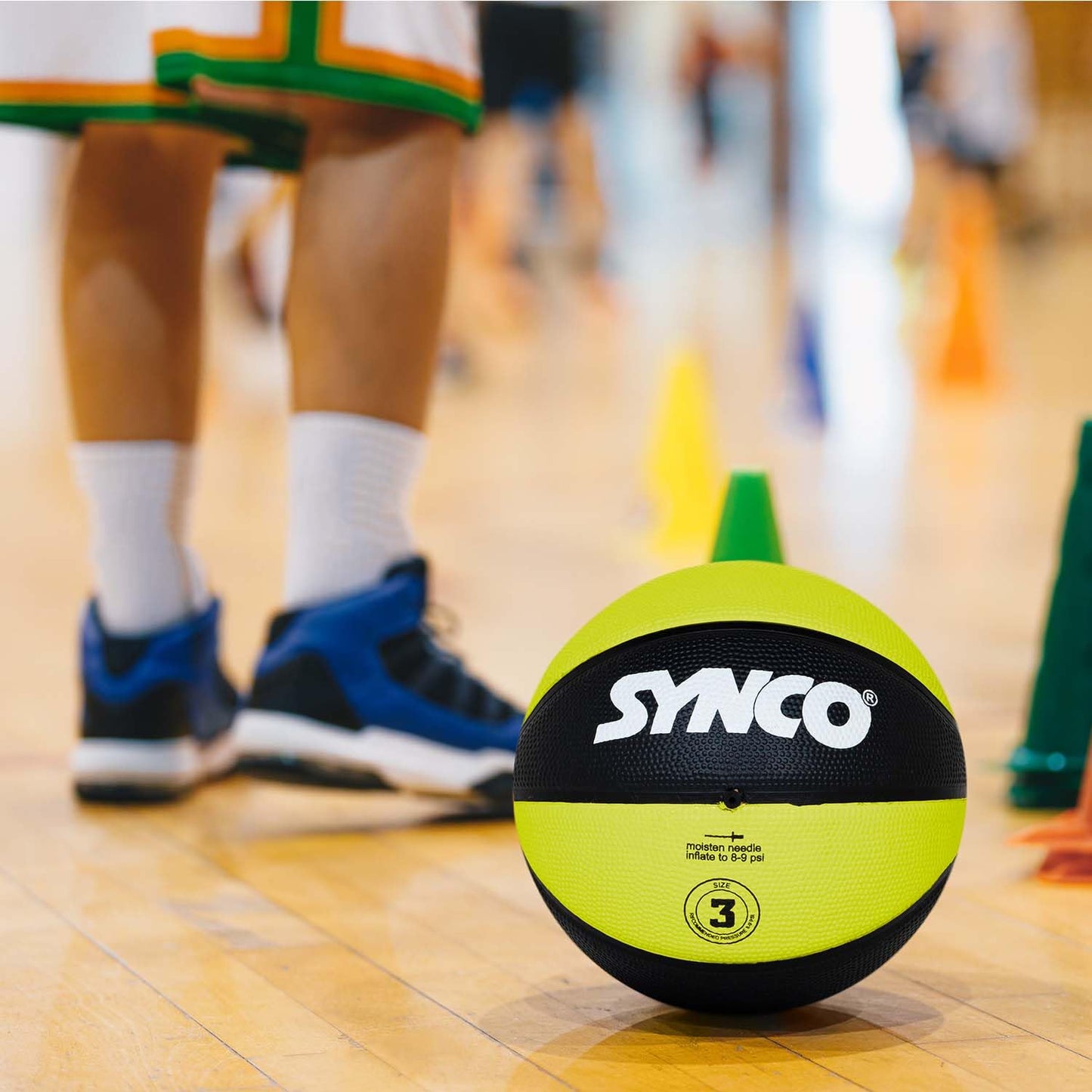 Size-3 Basketball (Green-Black)