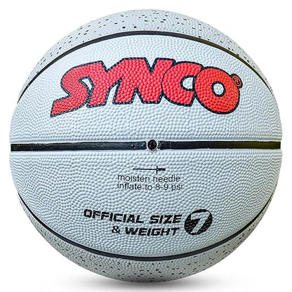 Basketball size- 5,7 grey white