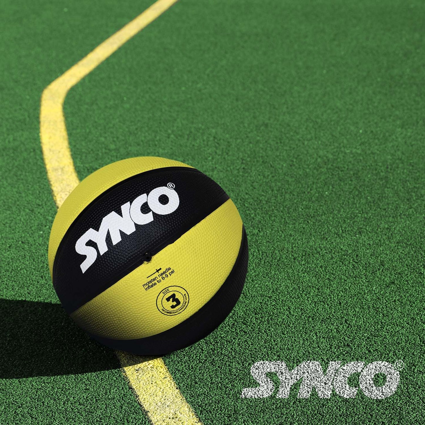 Size-3 Basketball (Green-Black)