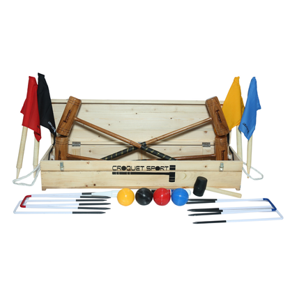 Diamond Croquet Set- 4 Player in wooden box (SS006-B)