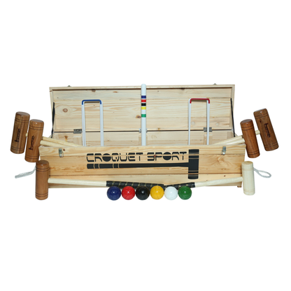 Family Croquet Set- 6 Player in wooden box