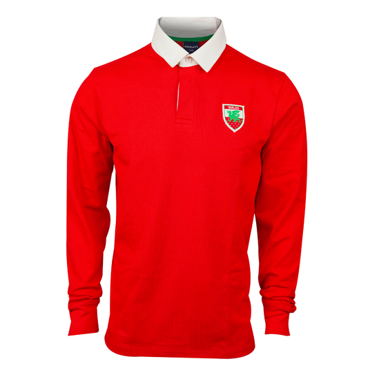 Men Polo T-shirt Full Sleeve (Red-White)