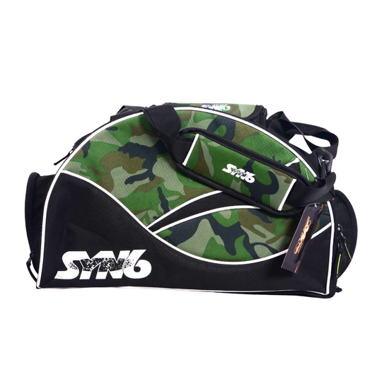 Green-Black army printed kit-bag