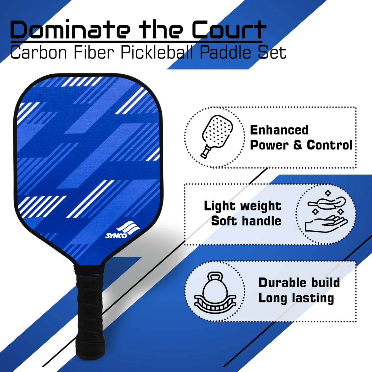 Carbon fiber Pickleball paddle set