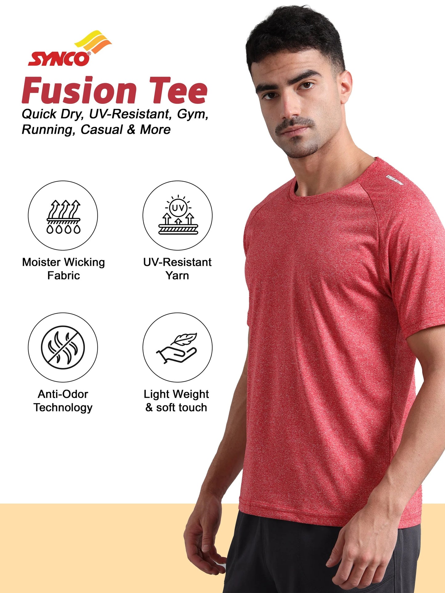 Fusion sports T-shirt (Red)
