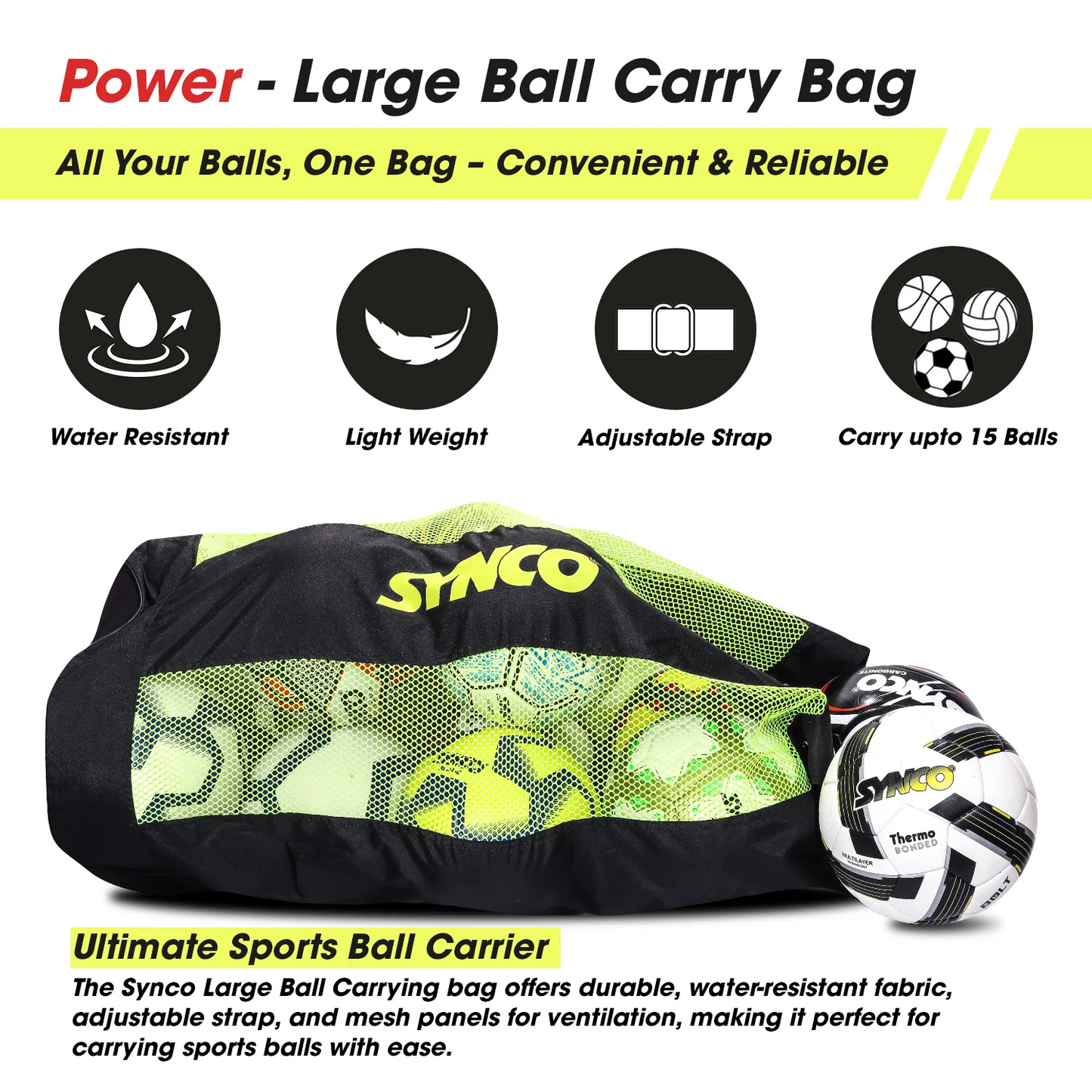 Synco XL Large Ball Carry Bag