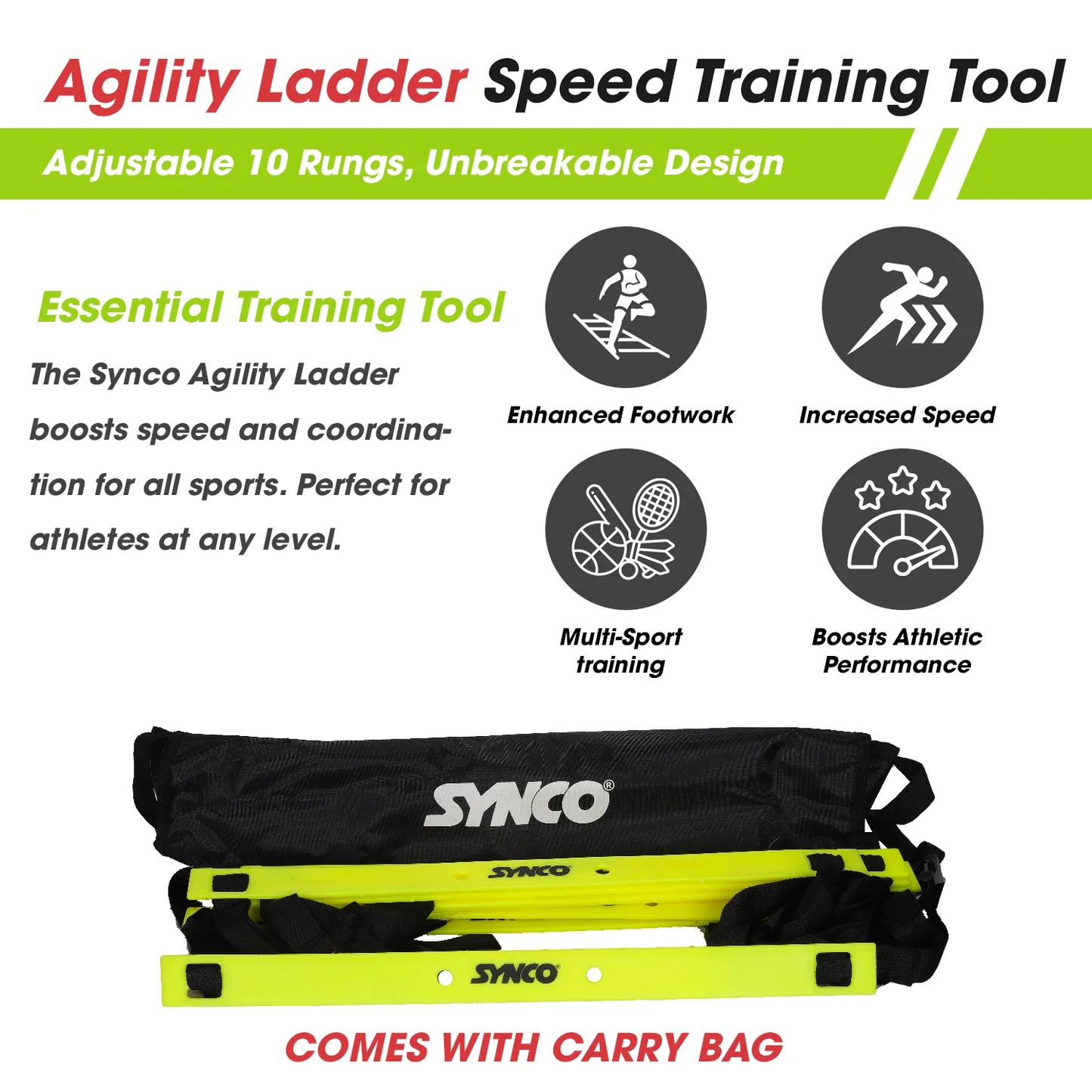 Agility Ladder Adjustable 4m and 8m