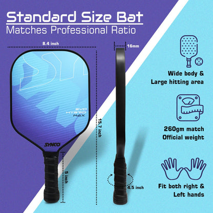 Fiberglass pickleball paddle set
