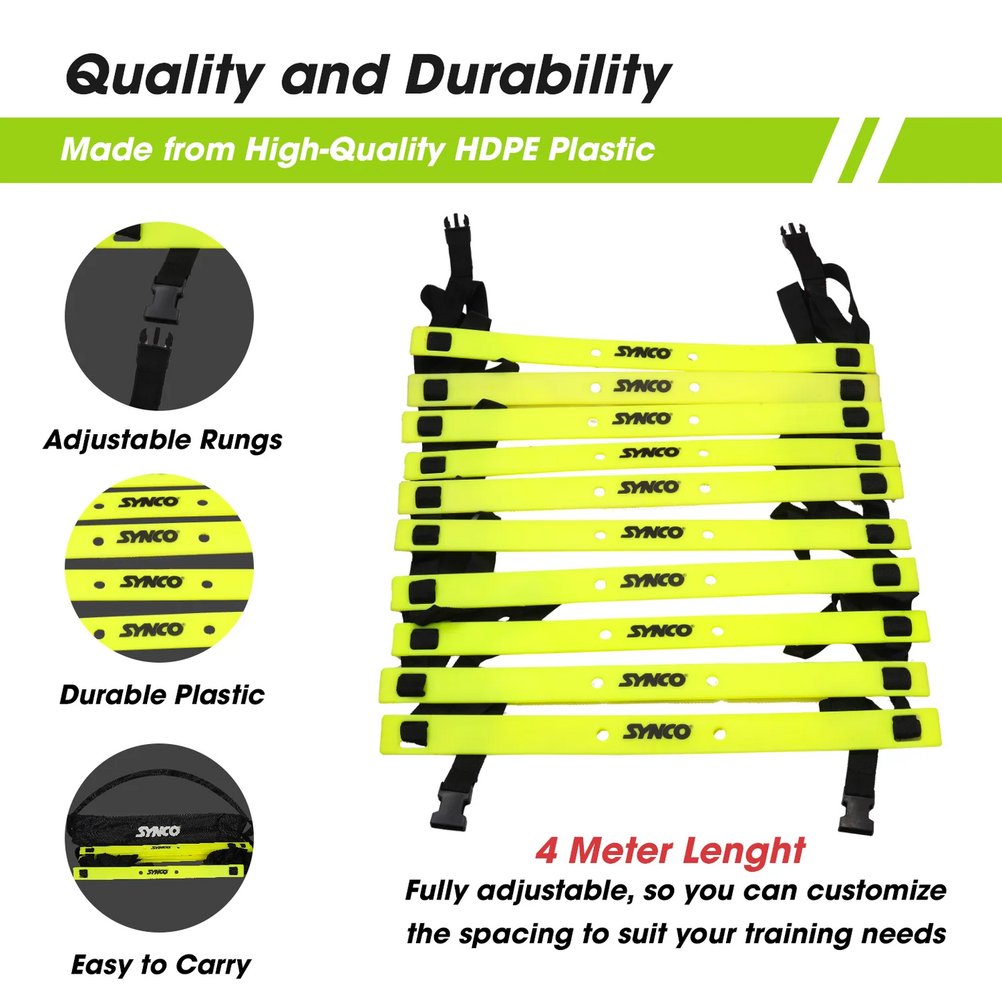 Agility Ladder Adjustable 4m and 8m