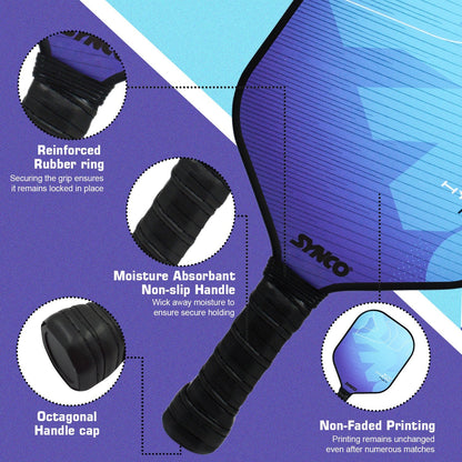 Fiberglass pickleball paddle set