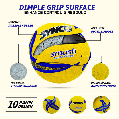 Rubber Moulded Smash Volleyball