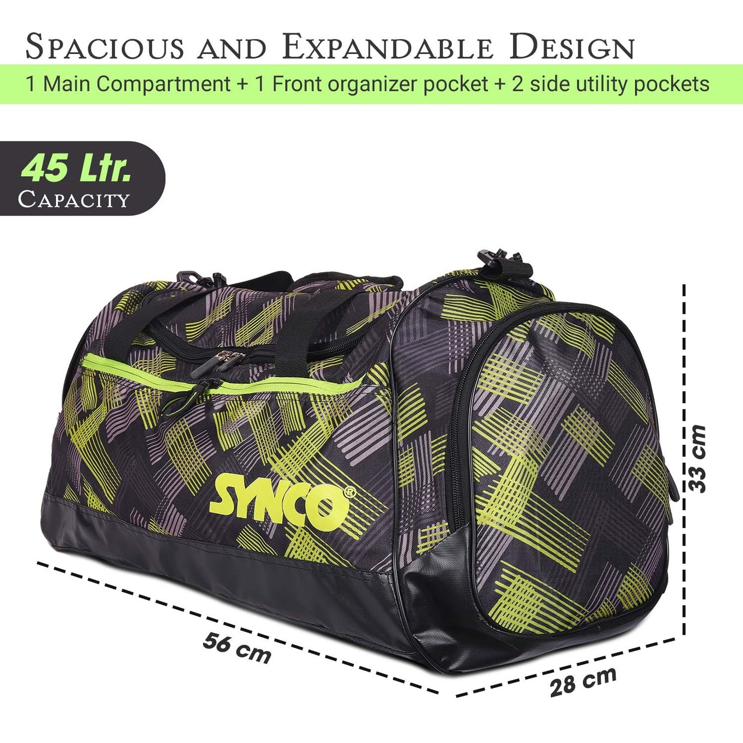 Green Black Duffle Bag