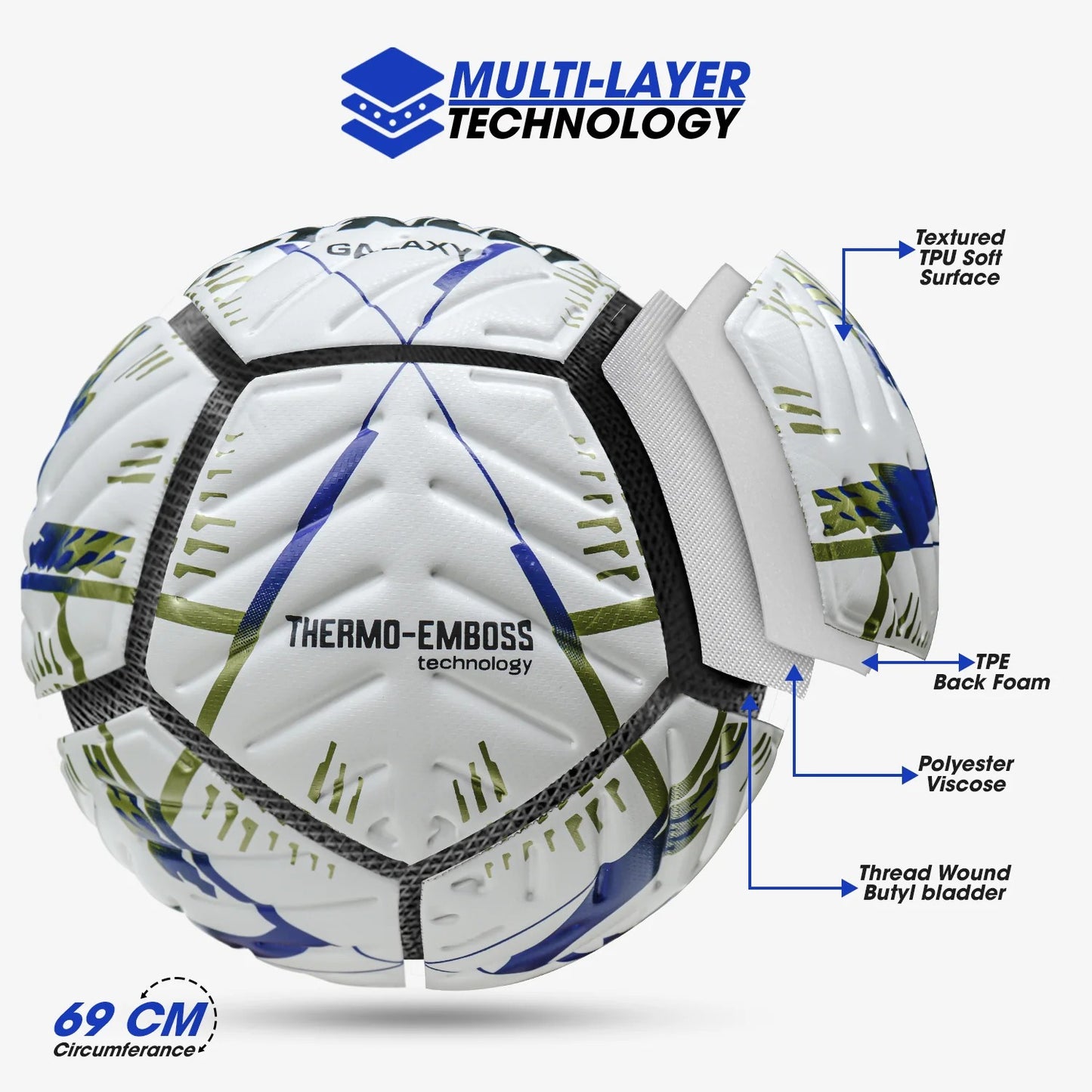 Galaxy Embossed Football