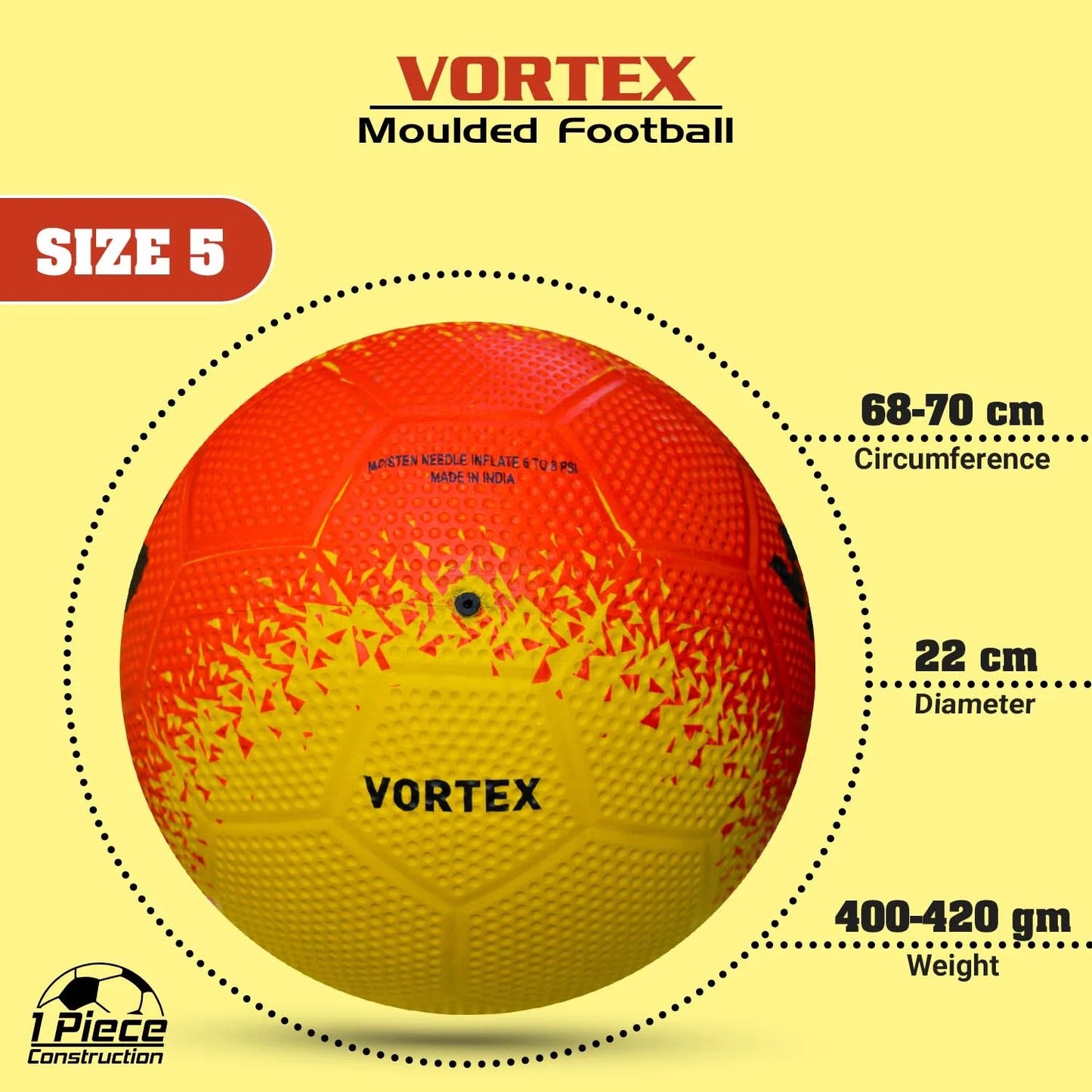 Moulded Vortex Soccer Ball