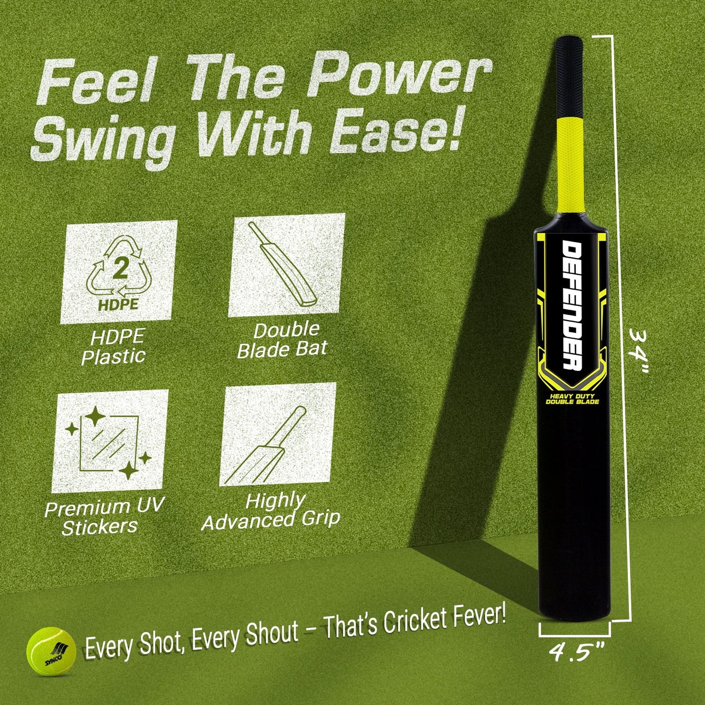 Plastic Cricket Bat Full Size