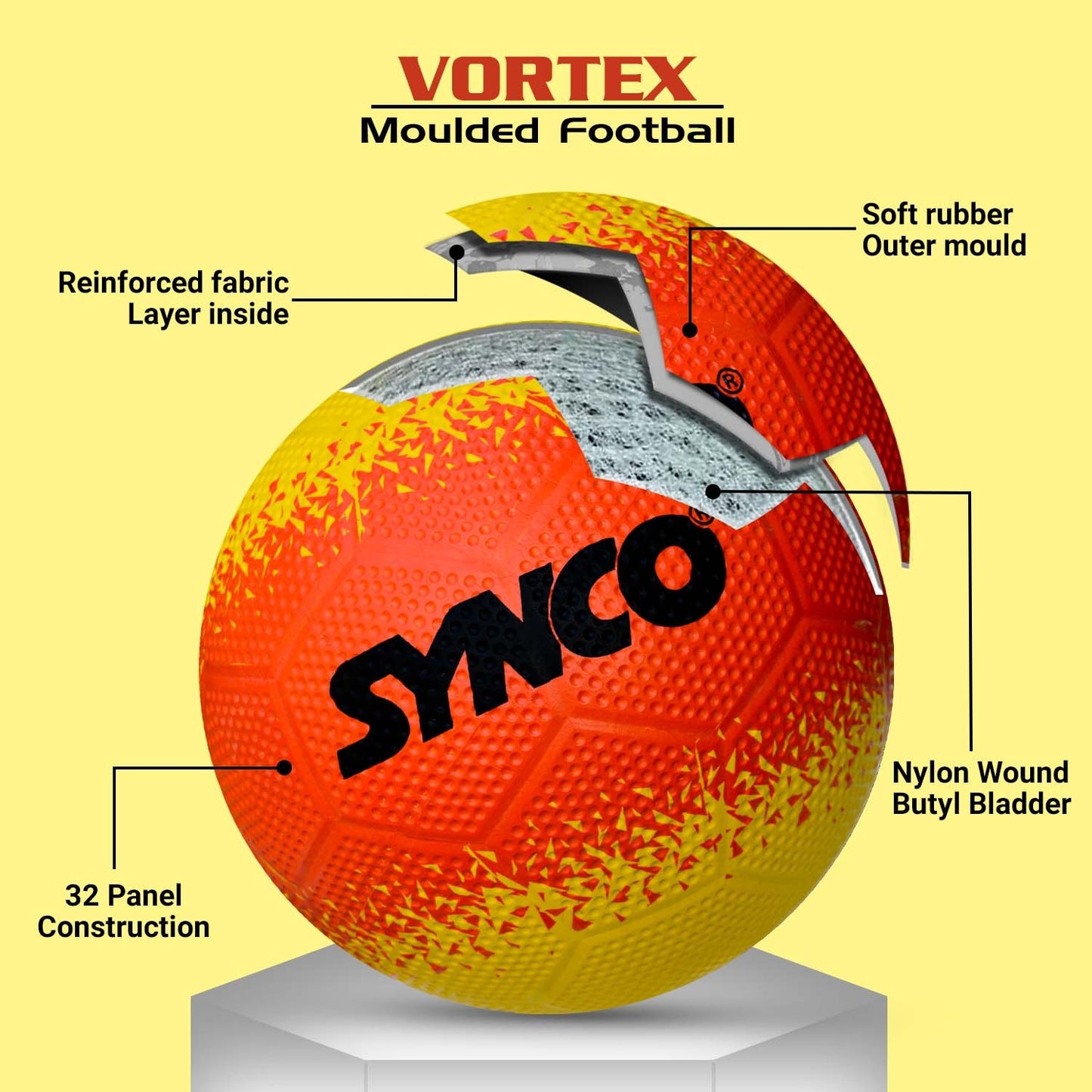 Moulded Vortex Soccer Ball