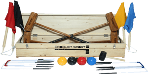 Diamond Croquet Set- 4 Player in wooden box (SS006-B)