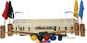 Gold Croquet Set- 4 Player in wooden box (SS004-B)