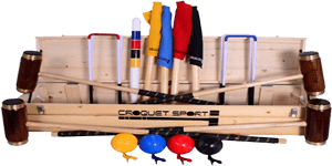 Precision croquet set- 4 player in wooden box (SS010-B)