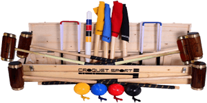 Precision croquet set-  6 player in wooden box (SS011-B)
